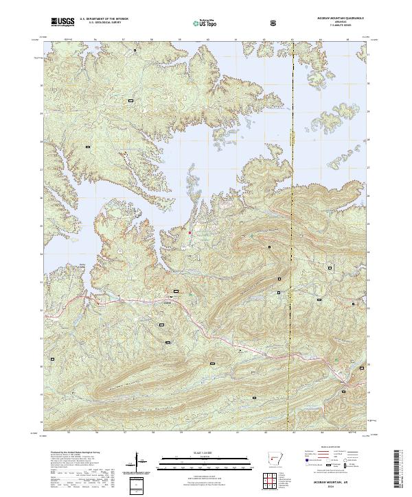 McGraw Mountain, AR — USGS 7.5-minute topo (2024)