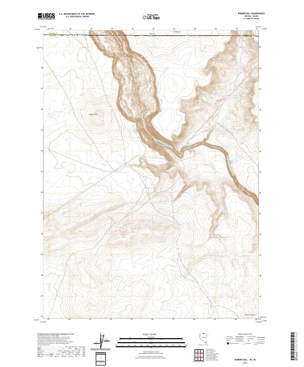 Rubber Hill, NV-ID — USGS 7.5-minute topo (2021)