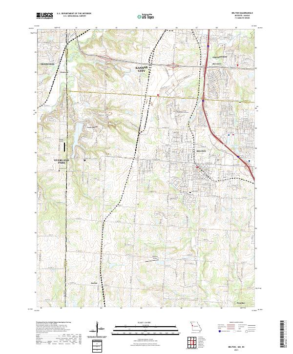 Belton, MO-KS — USGS 7.5-minute topo (2021)