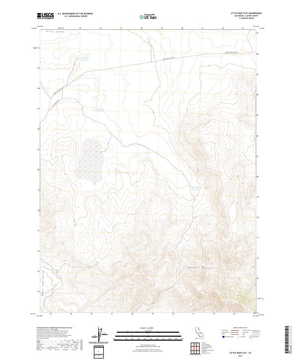 Little Mud Flat, CA — USGS 7.5-minute topo (2021)