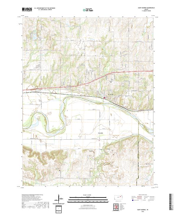 Saint George, KS — USGS 7.5-minute topo (2022)