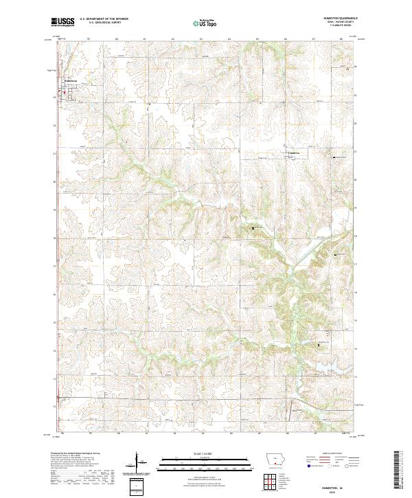 Humeston, IA — USGS 7.5-minute topo (2022)