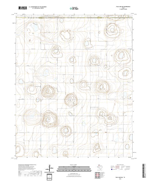 Tule Lake NW, TX — USGS 7.5-minute topo (2022)