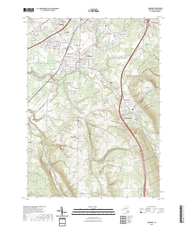 Hamburg, NY — USGS 7.5-minute topo (2023)