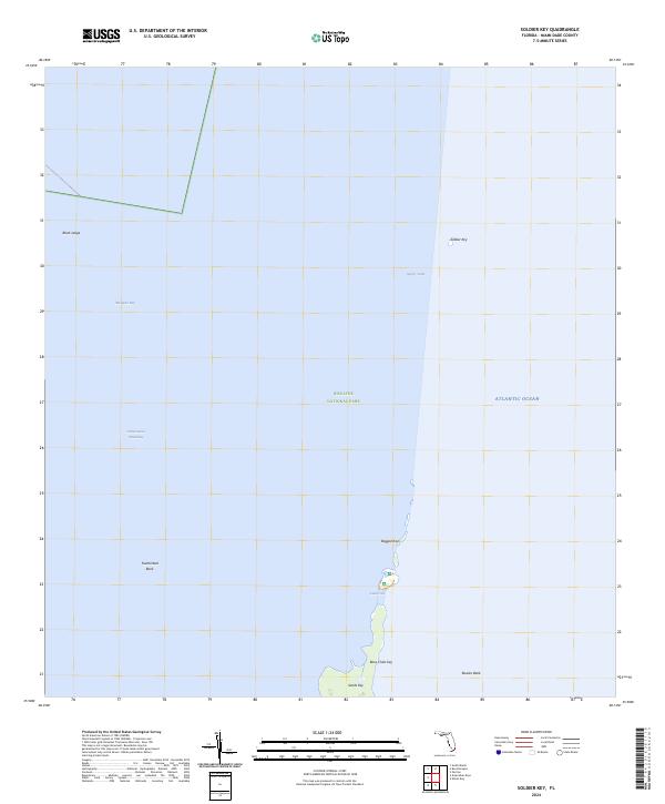 Soldier Key, FL — USGS 7.5-minute topo (2024)