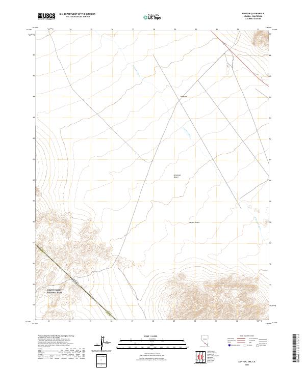 Ashton, NV-CA — USGS 7.5-minute topo (2021)