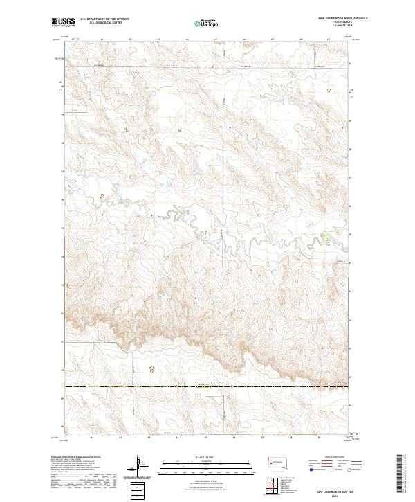New Underwood NW, SD — USGS 7.5-minute topo (2021)