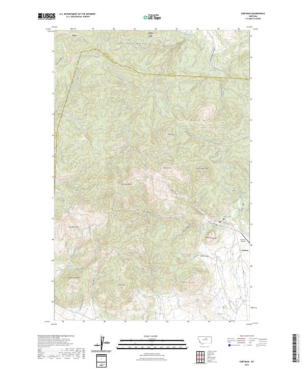 Zortman, MT — USGS 7.5-minute topo (2024)