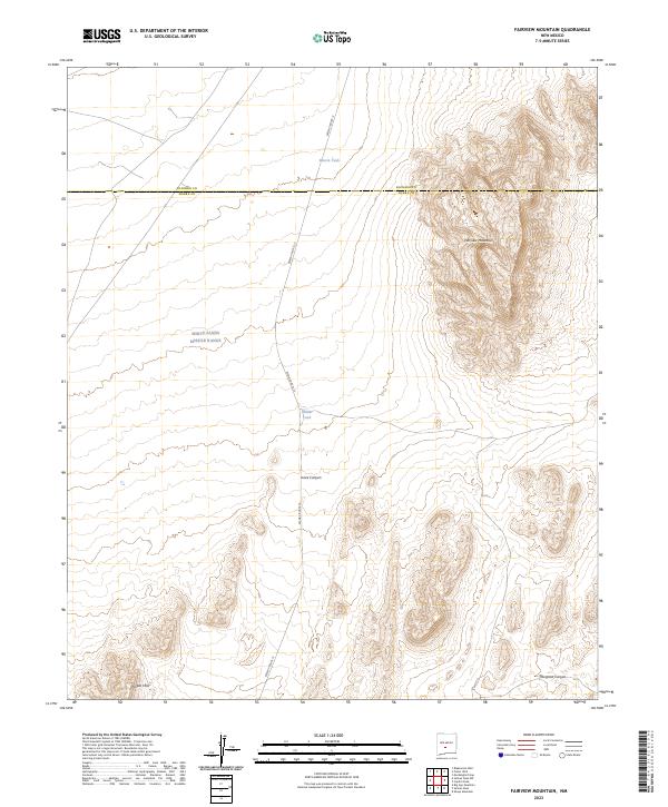 Fairview Mountain, NM — USGS 7.5-minute topo (2023)