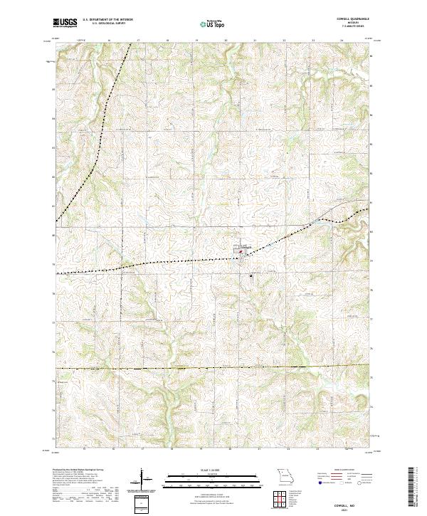 Cowgill, MO — USGS 7.5-minute topo (2021)