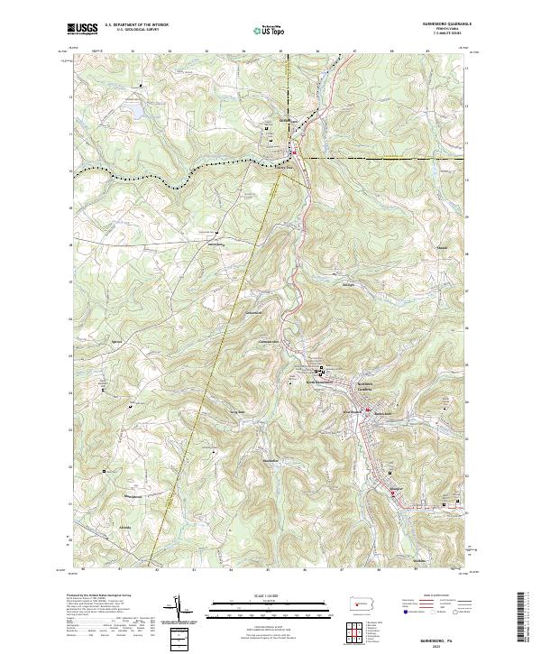 Barnesboro, PA — USGS 7.5-minute topo (2023)