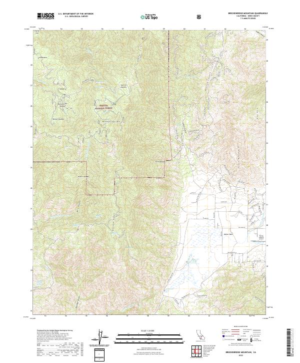 Breckenridge Mountain, CA — USGS 7.5-minute topo (2022)