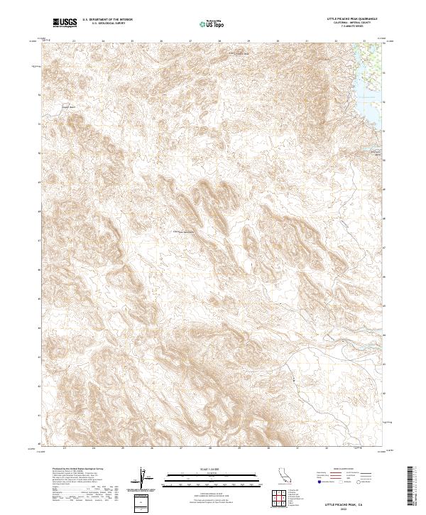 Little Picacho Peak, CA — USGS 7.5-minute topo (2022)