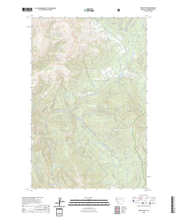 Coney Peak, MT — USGS 7.5-minute topo (2024)
