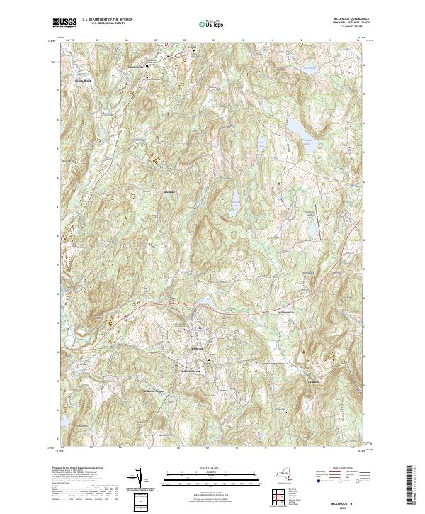 Millbrook, NY — USGS 7.5-minute topo (2023)