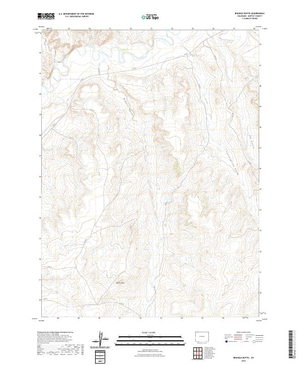 Bighole Butte, CO — USGS 7.5-minute topo (2022)