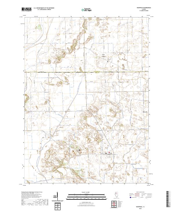 Hooppole, IL — USGS 7.5-minute topo (2024)