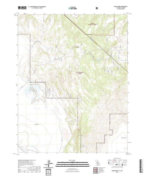 River Spring, CA-NV — USGS 7.5-minute topo (2021)