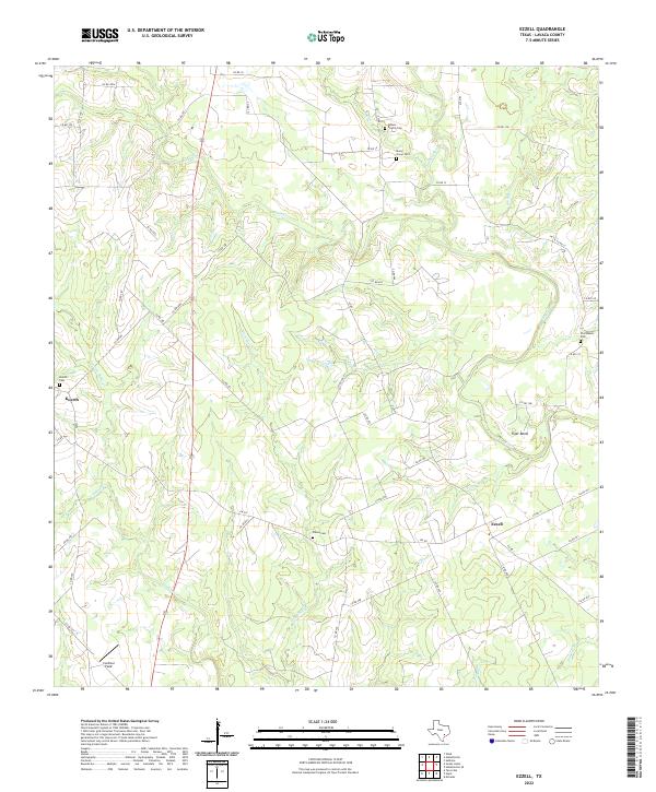 Ezzell, TX — USGS 7.5-minute topo (2022)