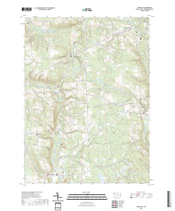 Townville, PA — USGS 7.5-minute topo (2023)