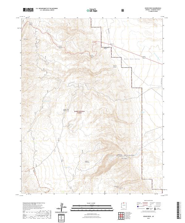 House Rock, AZ — USGS 7.5-minute topo (2021)