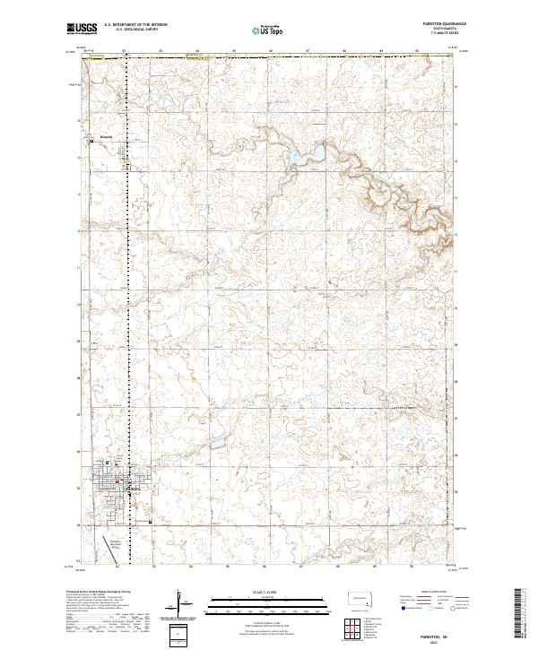 Parkston, SD — USGS 7.5-minute topo (2021)