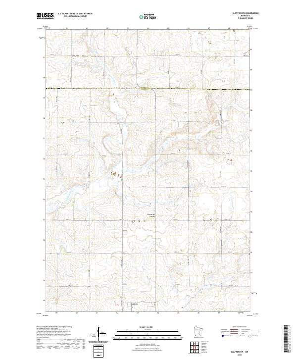 Slayton SW, MN — USGS 7.5-minute topo (2022)