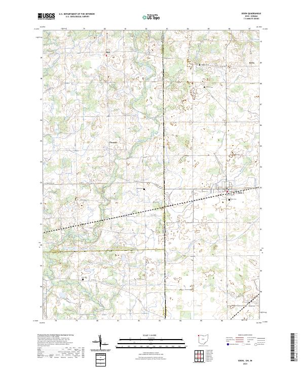 Edon, OH-IN — USGS 7.5-minute topo (2023)