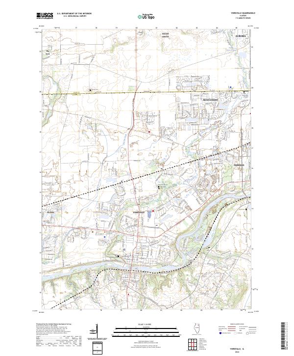 Yorkville, IL — USGS 7.5-minute topo (2024)