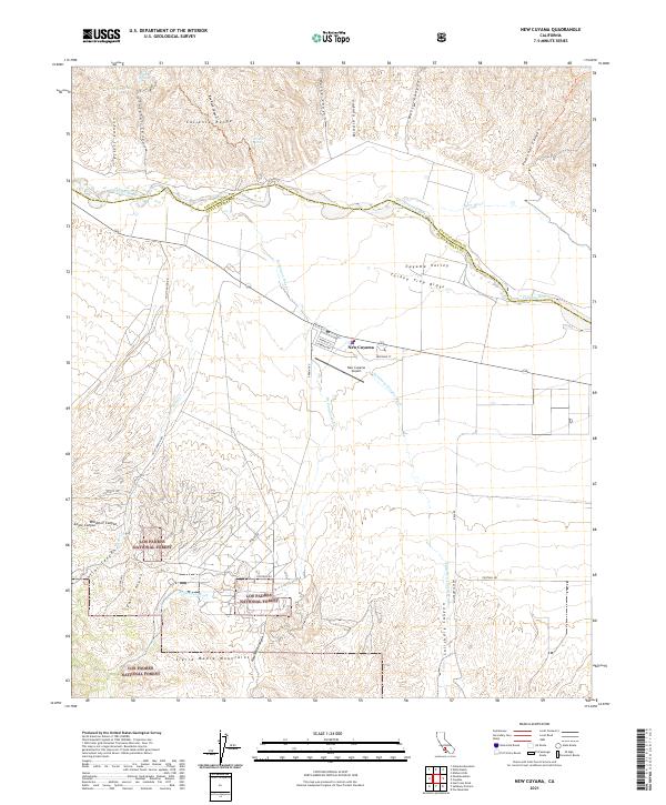 New Cuyama, CA — USGS 7.5-minute topo (2021)