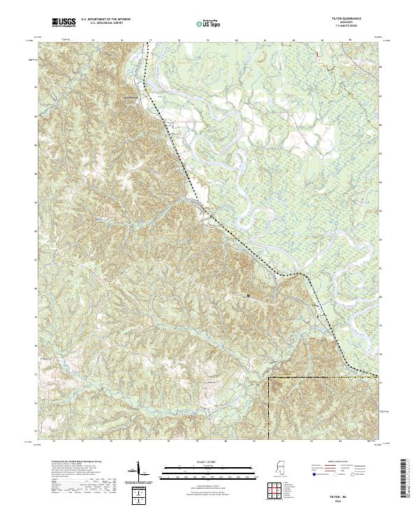 Tilton, MS — USGS 7.5-minute topo (2024)