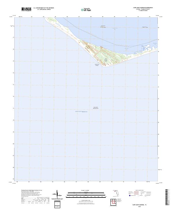Cape Saint George, FL — USGS 7.5-minute topo (2025)