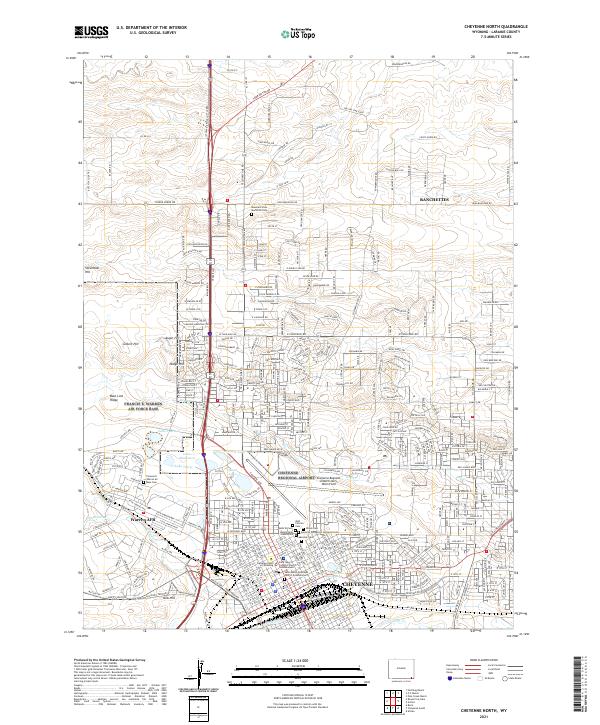 Cheyenne North, WY — USGS 7.5-minute topo (2021)