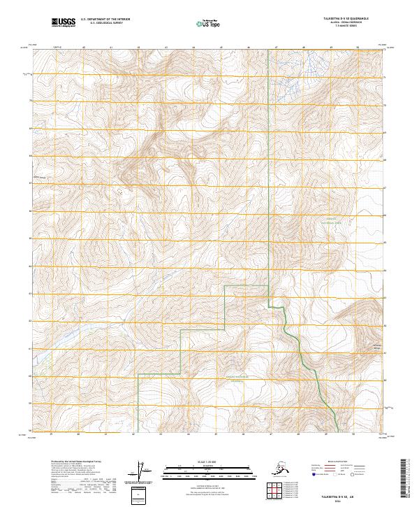 Talkeetna D-5 SE, AK — USGS 7.5-minute topo (2024)