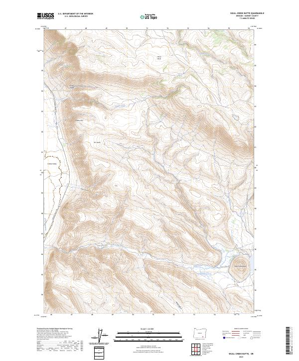 Skull Creek Butte, OR — USGS 7.5-minute topo (2023)