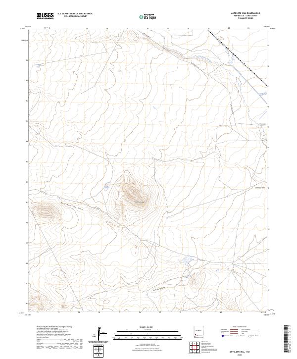 Antelope Hill, NM — USGS 7.5-minute topo (2023)