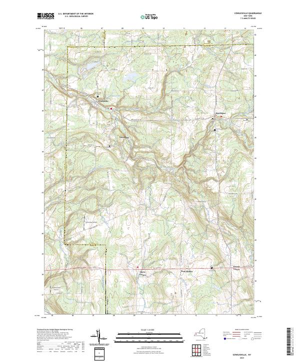 Cowlesville, NY — USGS 7.5-minute topo (2023)
