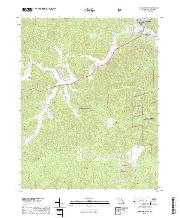 Van Buren South, MO — USGS 7.5-minute topo (2021)