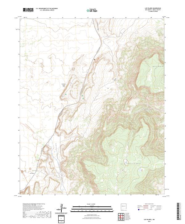 Los Pilares, NM — USGS 7.5-minute topo (2023)