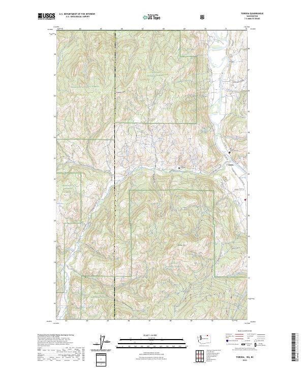Toroda, WA-BC — USGS 7.5-minute topo (2023)