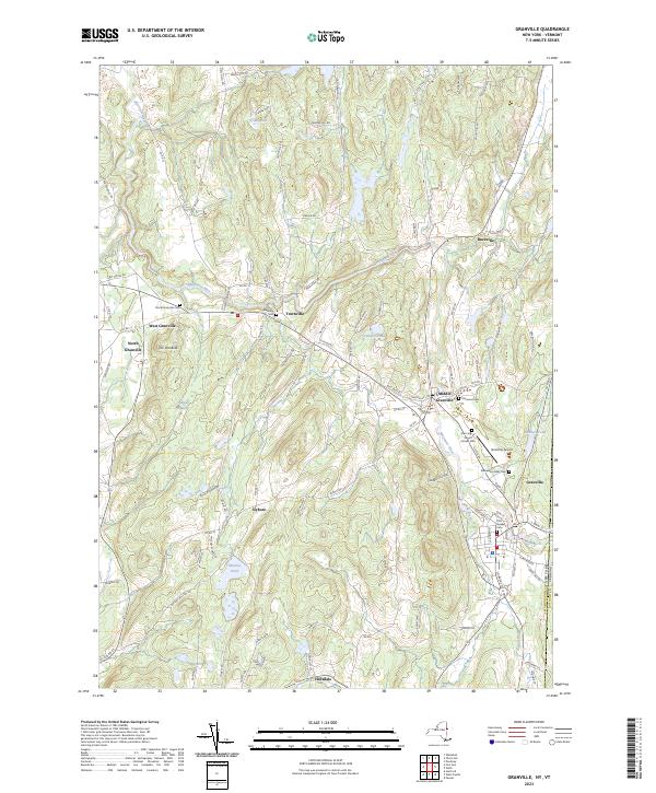 Granville, NY-VT — USGS 7.5-minute topo (2023)