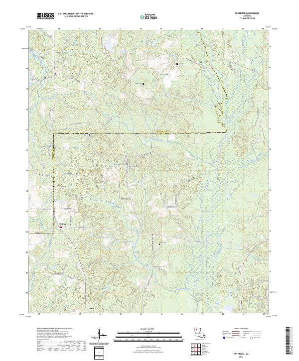 Fryeburg, LA — USGS 7.5-minute topo (2024)