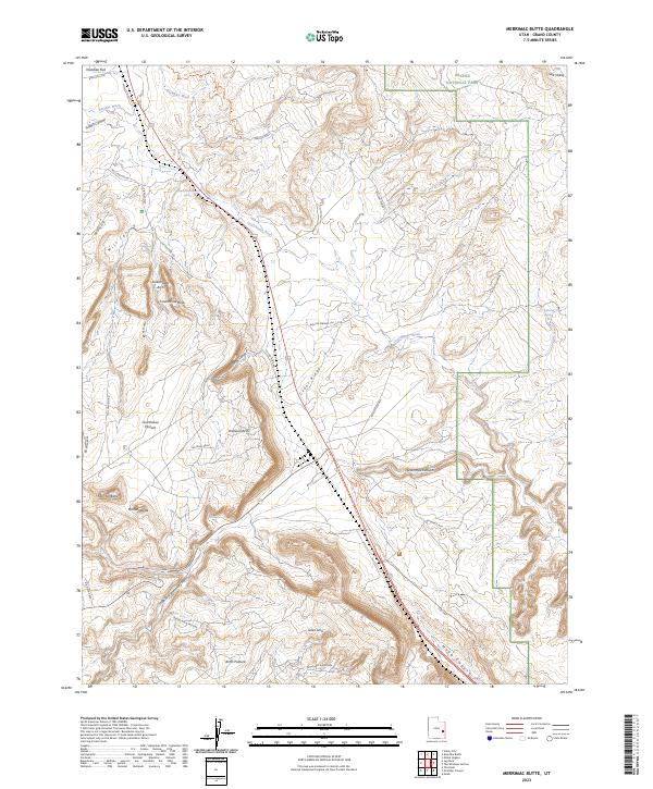 Merrimac Butte, UT — USGS 7.5-minute topo (2023)