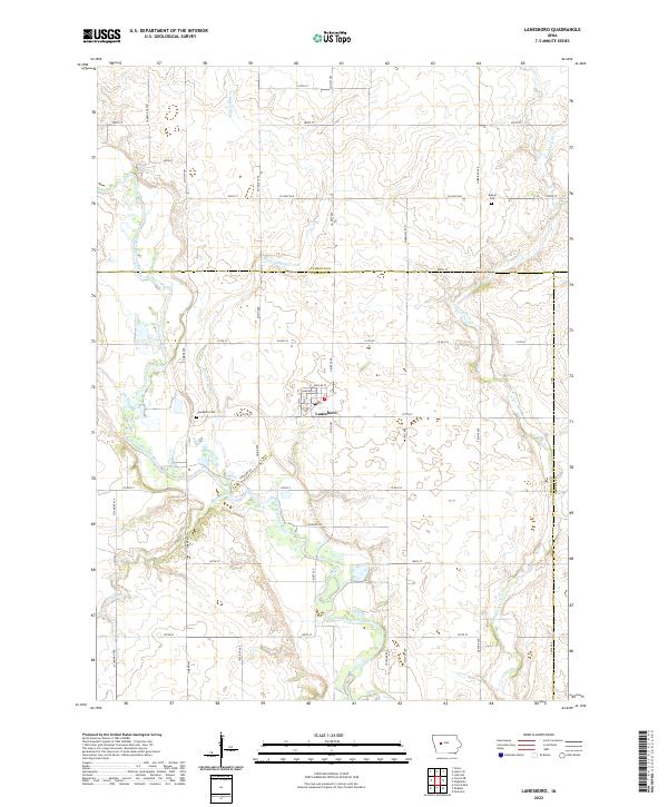 Lanesboro, IA — USGS 7.5-minute topo (2022)