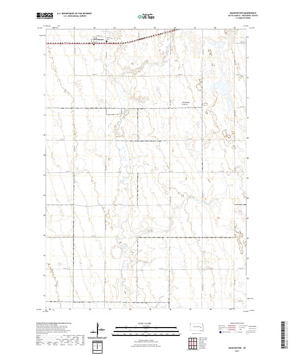 Manchester, SD — USGS 7.5-minute topo (2021)
