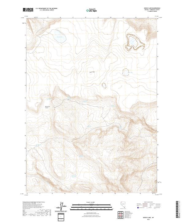 Gooch Lake, NV — USGS 7.5-minute topo (2021)