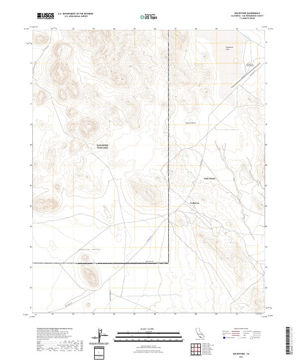Goldstone, CA — USGS 7.5-minute topo (2021)