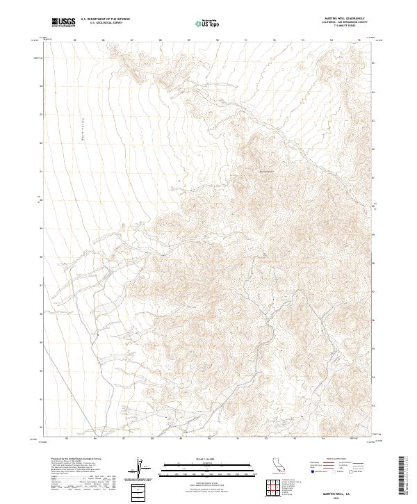 Martins Well, CA — USGS 7.5-minute topo (2021)