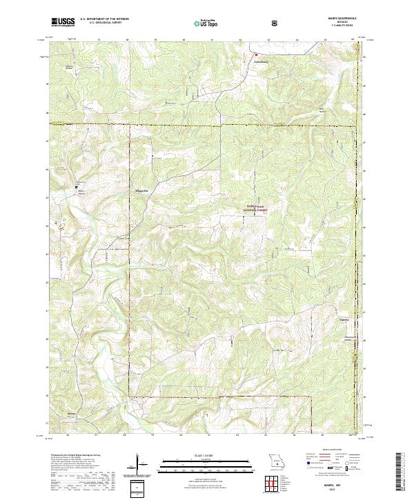 Manes, MO — USGS 7.5-minute topo (2021)