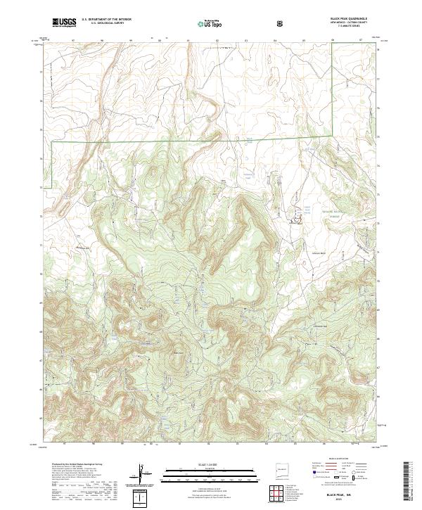 Black Peak, NM — USGS 7.5-minute topo (2023)